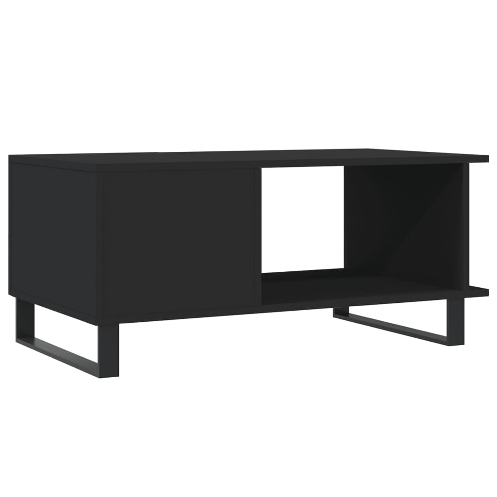 vidaXL Tavolino da Salotto Nero 90x50x40 cm in Legno Multistrato