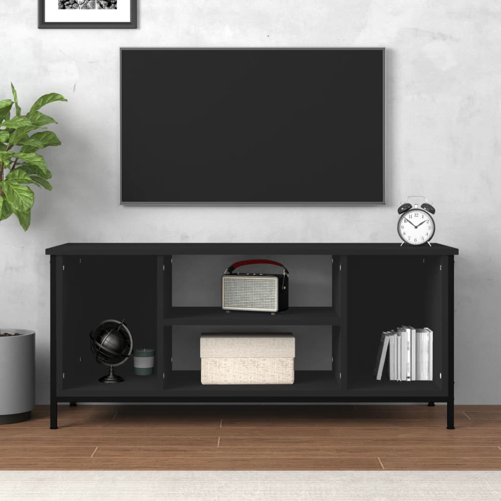 vidaXL Mobile Porta TV Nero 102x35x45 cm in Legno Multistrato