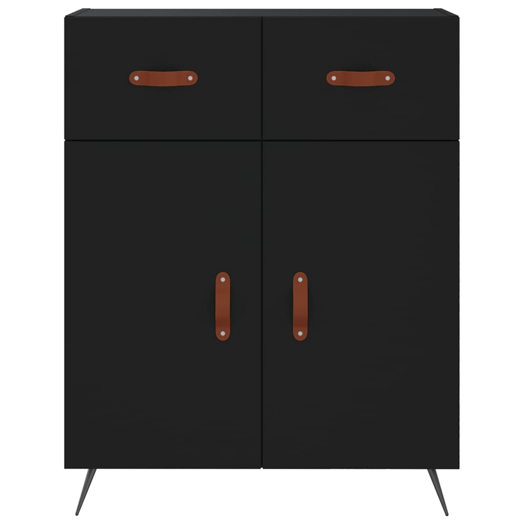 vidaXL Credenza Nera 69,5x34x90 cm in Legno Multistrato