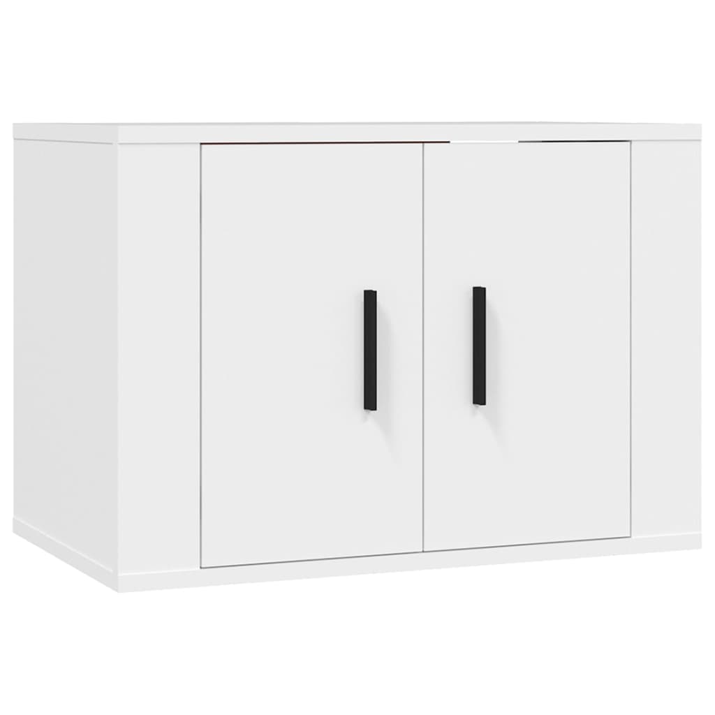 vidaXL Mobili Porta TV a Parete 3 pz Bianco 57x34,5x40 cm