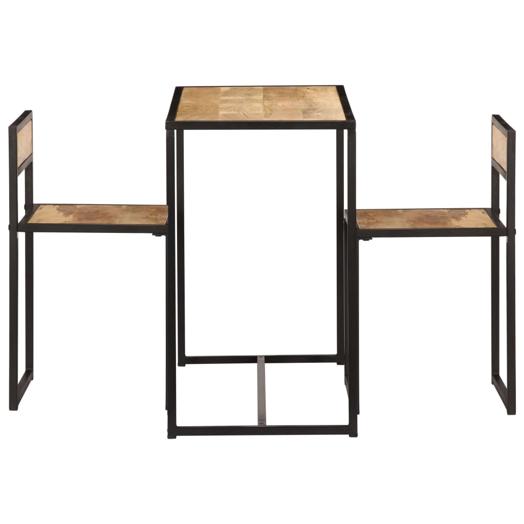 vidaXL Set per Sala da Pranzo 3 pz in Legno Massello di Mango