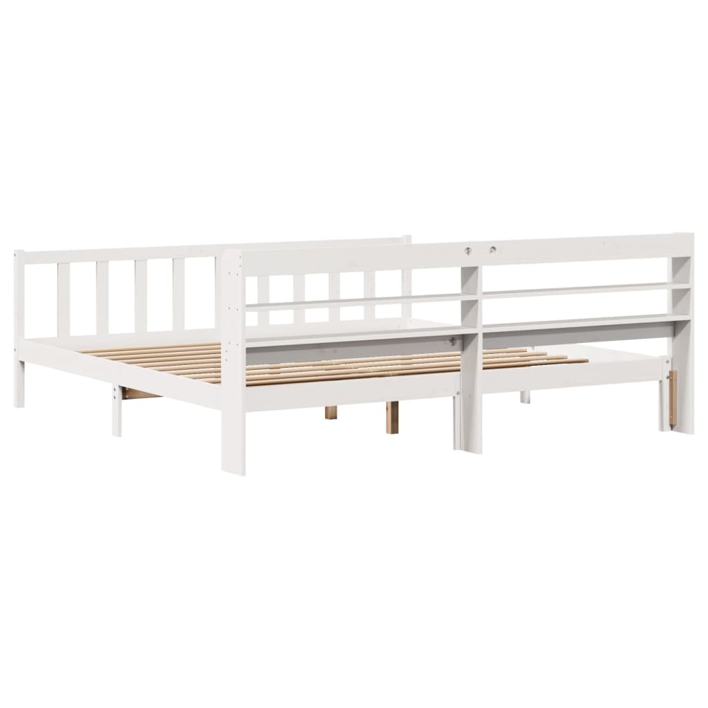 vidaXL Letto senza Materasso Bianco 180x200 cm Legno Massello di Pino