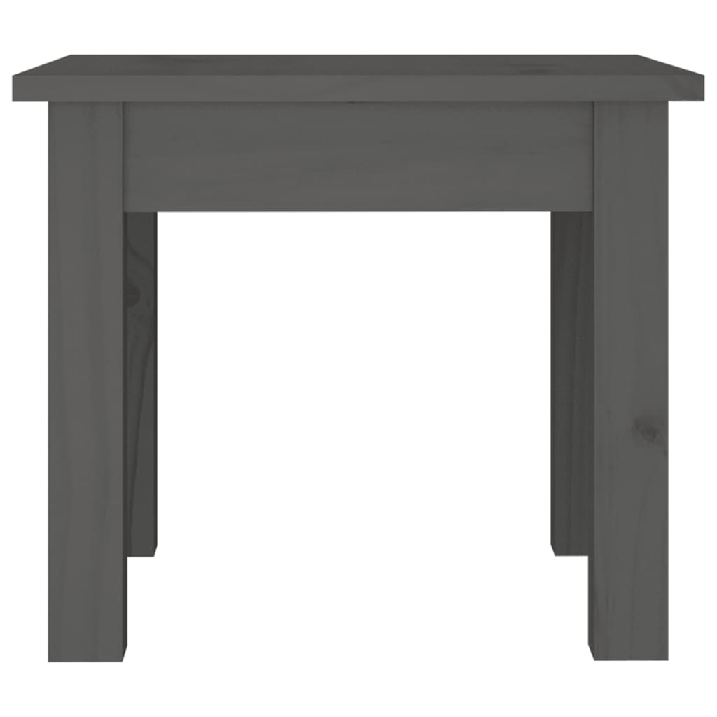 vidaXL Tavolino da Salotto Grigio 35x35x30 cm Legno Massello di Pino