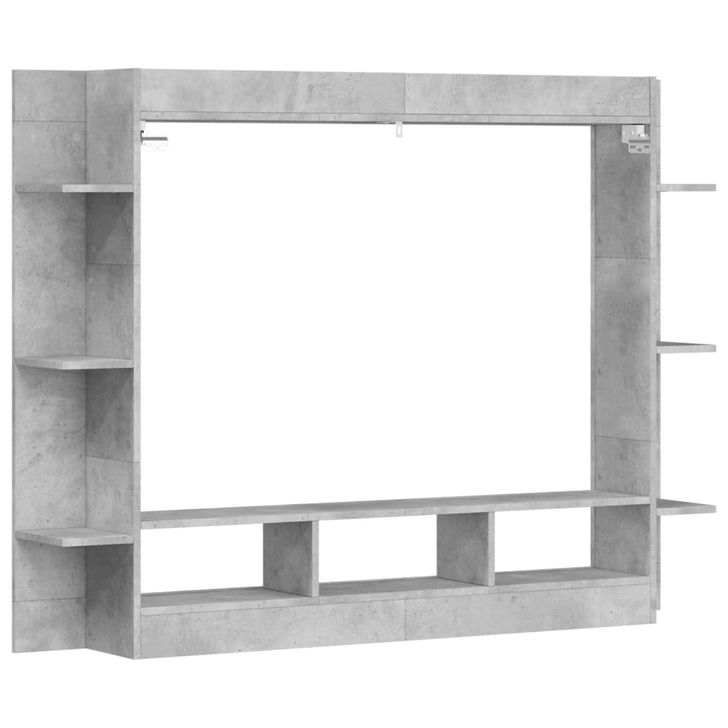 vidaXL Mobile Porta TV Grigio Cemento 152x22x113 cm Legno Multistrato