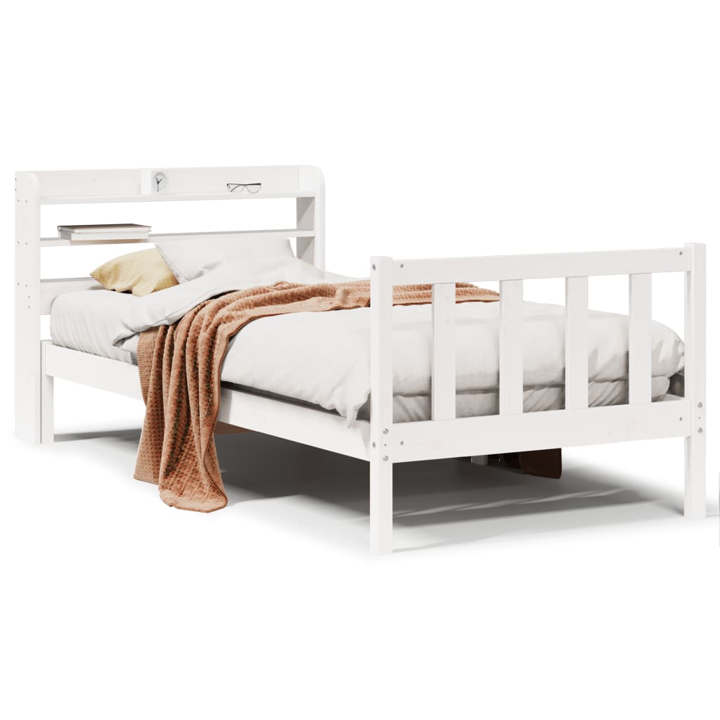 vidaXL Letto senza Materasso Bianco 90x200 cm Legno Massello di Pino