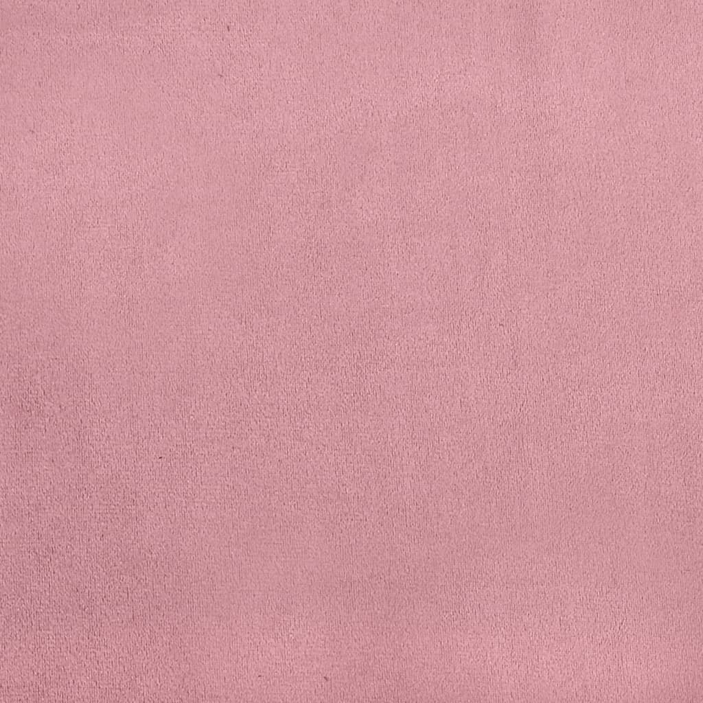 vidaXL Giroletto a Molle con Materasso Rosa 200x200 cm in Velluto