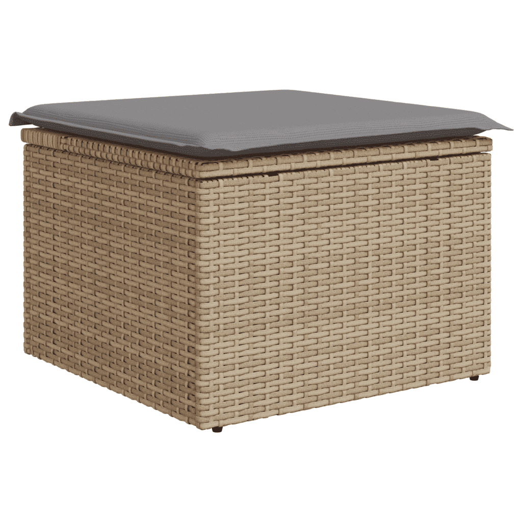 vidaXL Set Divano da Giardino 8 pz con Cuscini Beige in Polyrattan