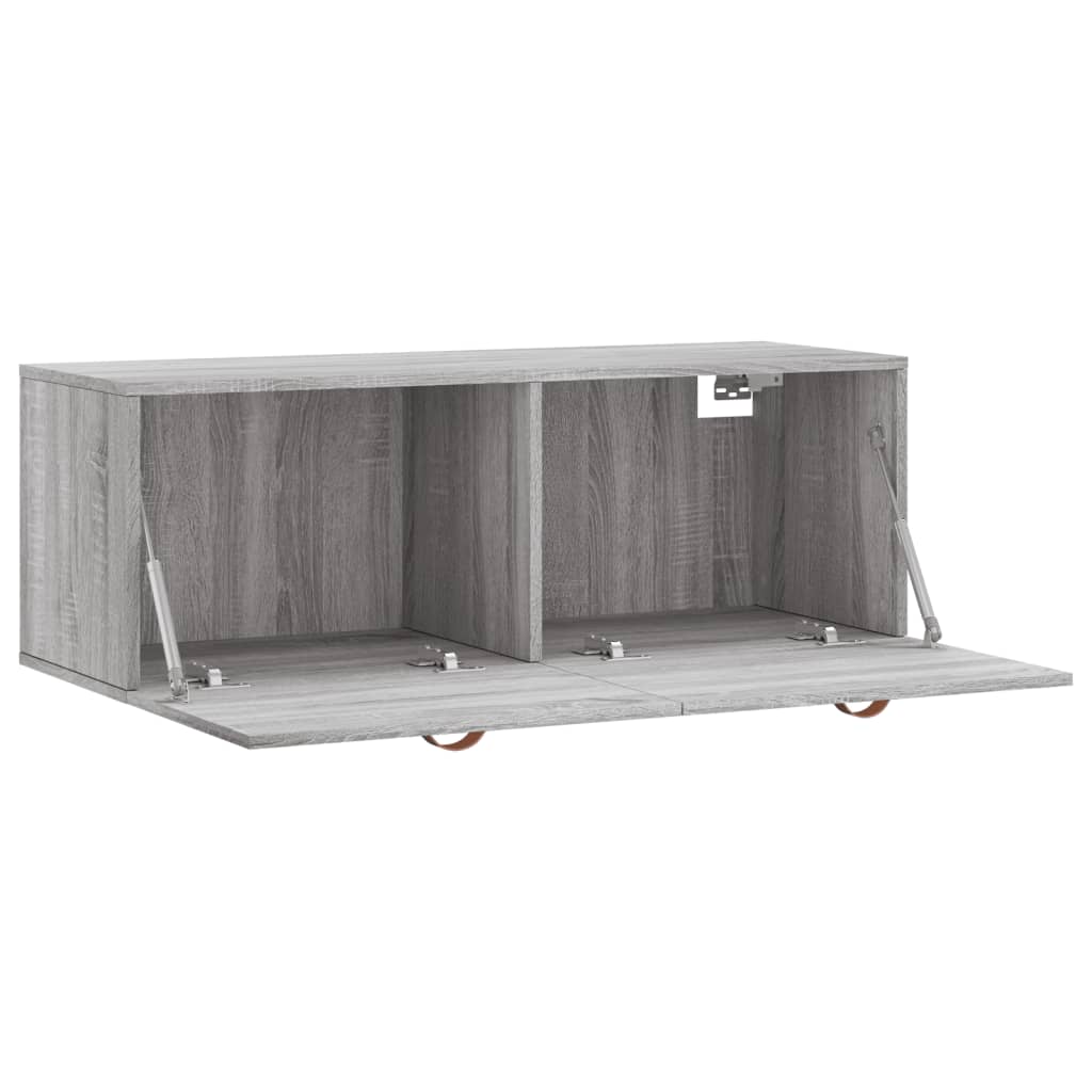 vidaXL Mobile a Parete Grigio Sonoma 100x36,5x35 cm Legno Multistrato