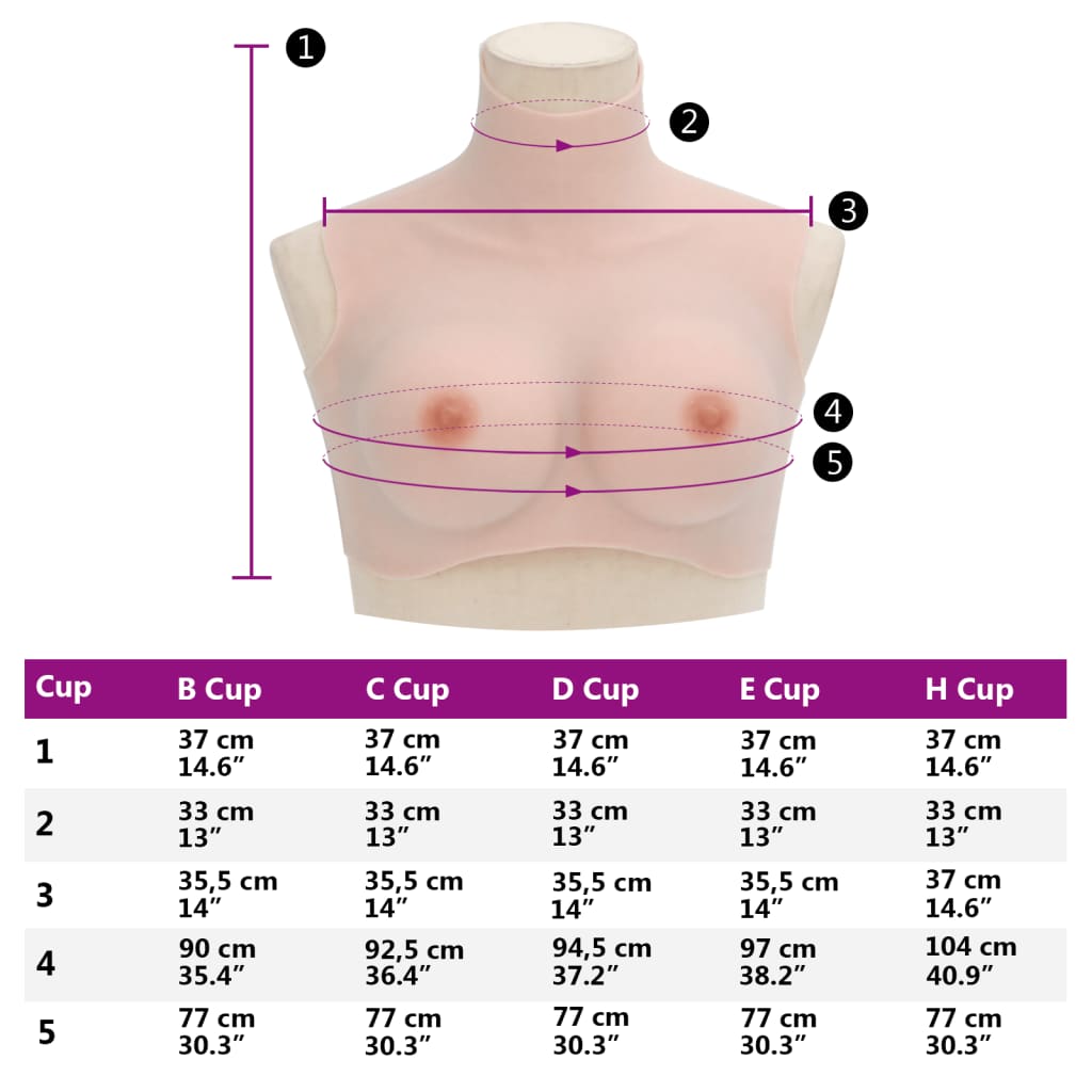 vidaXL Corpetto in Silicone Caucasico Coppa D