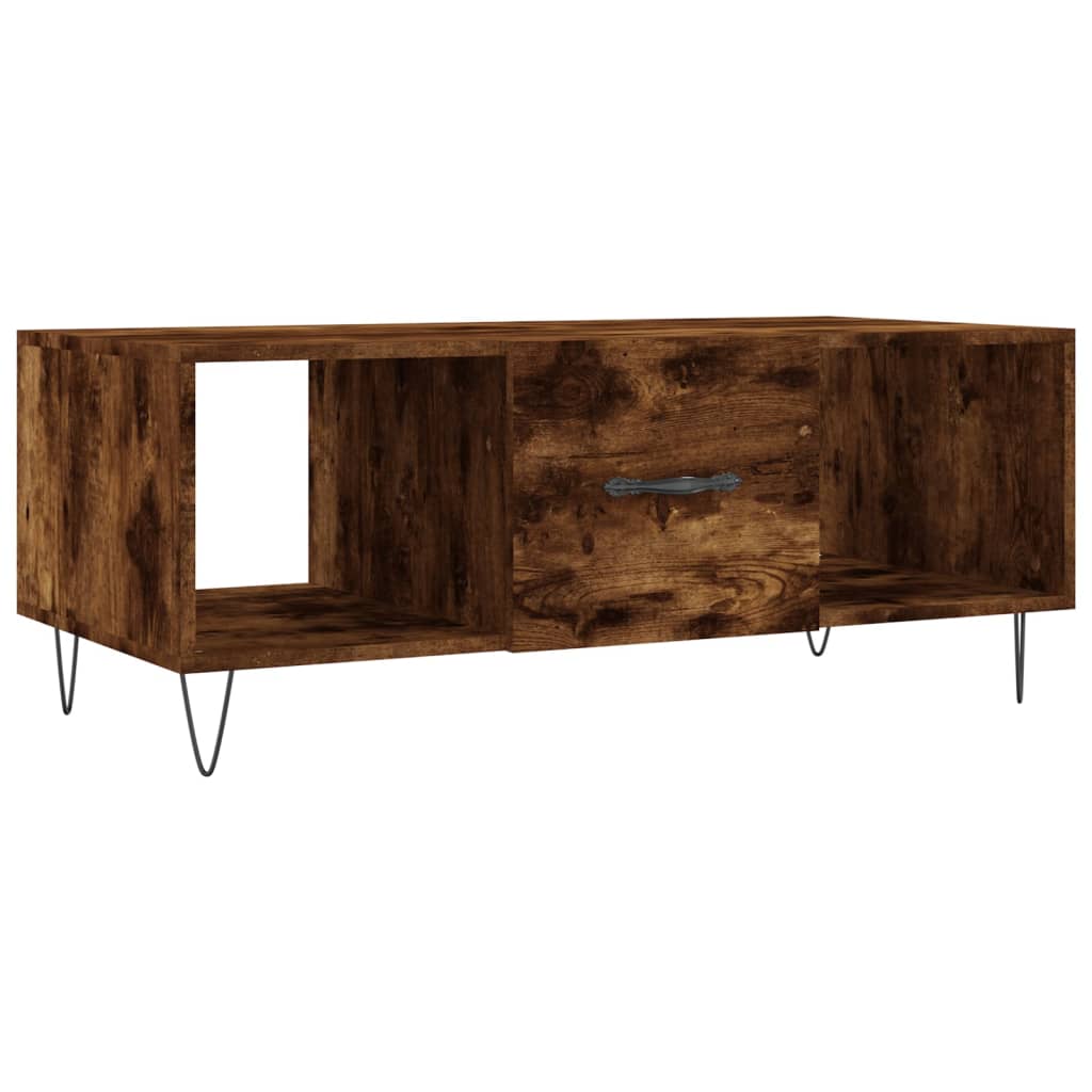 vidaXL Tavolino da Salotto Rovere Fumo 102x50x40 cm Legno Multistrato