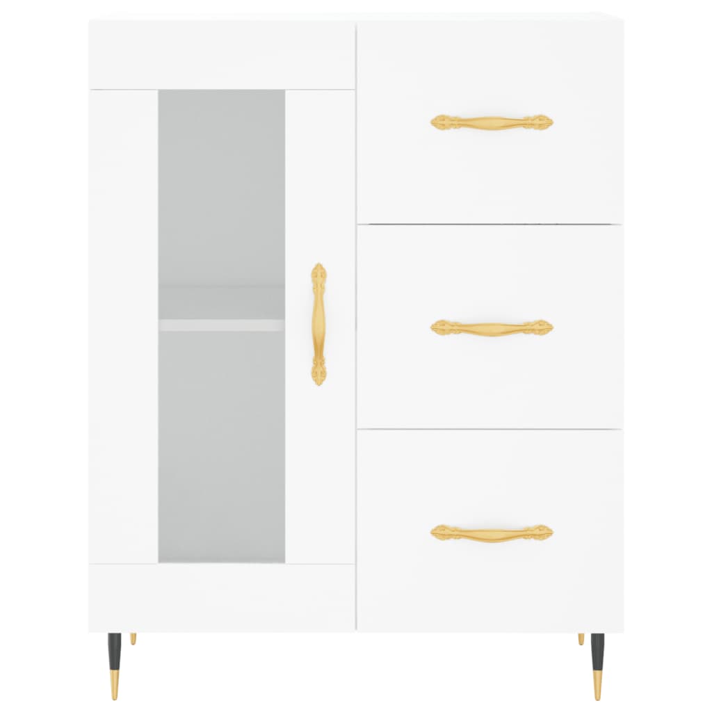 vidaXL Credenza Bianca 69,5x34x180 cm in Legno Multistrato