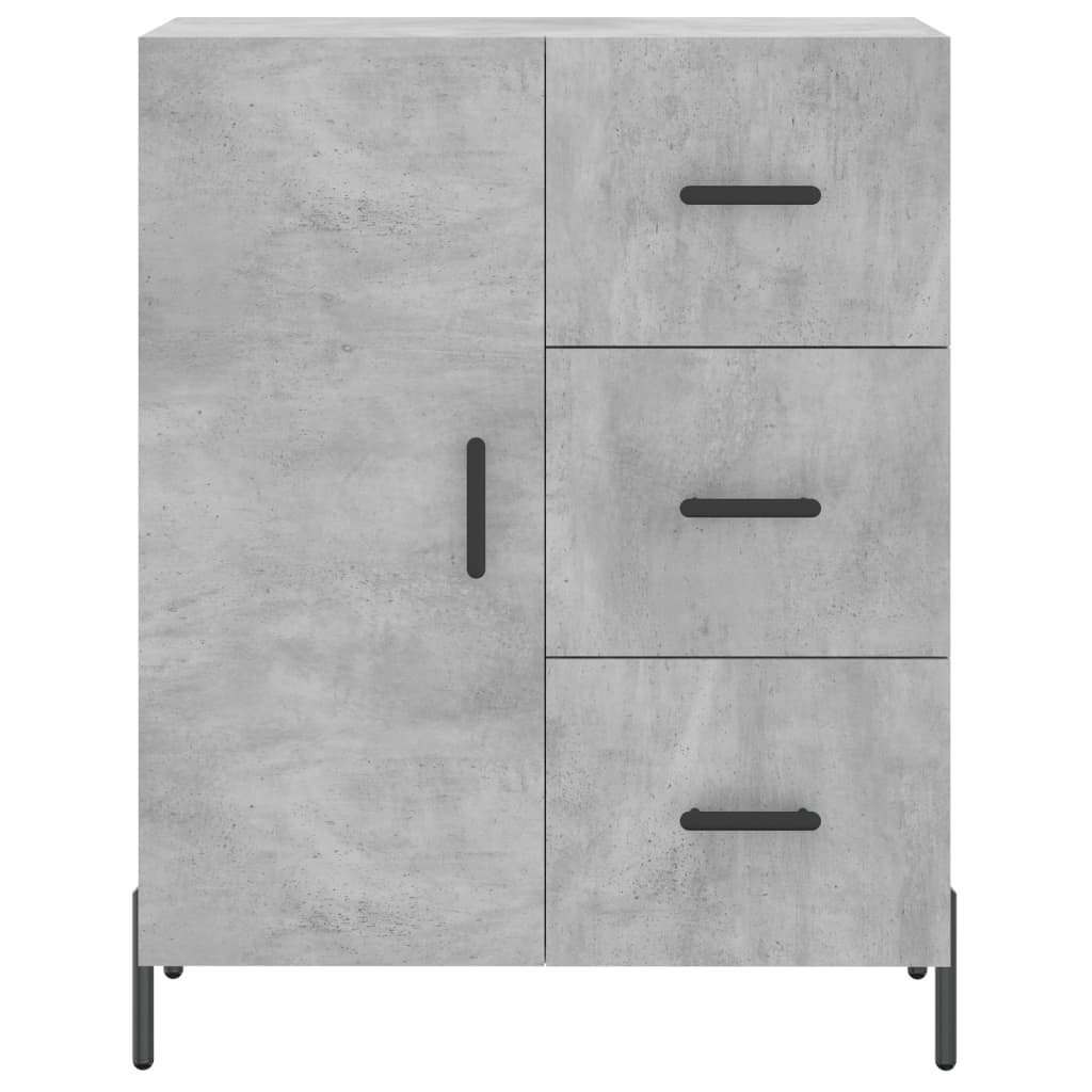 vidaXL Credenza Grigio Cemento 69,5x34x180 cm in Legno Multistrato