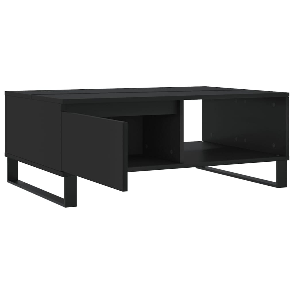 vidaXL Tavolino da Salotto Nero 90x60x35 cm in Legno Multistrato