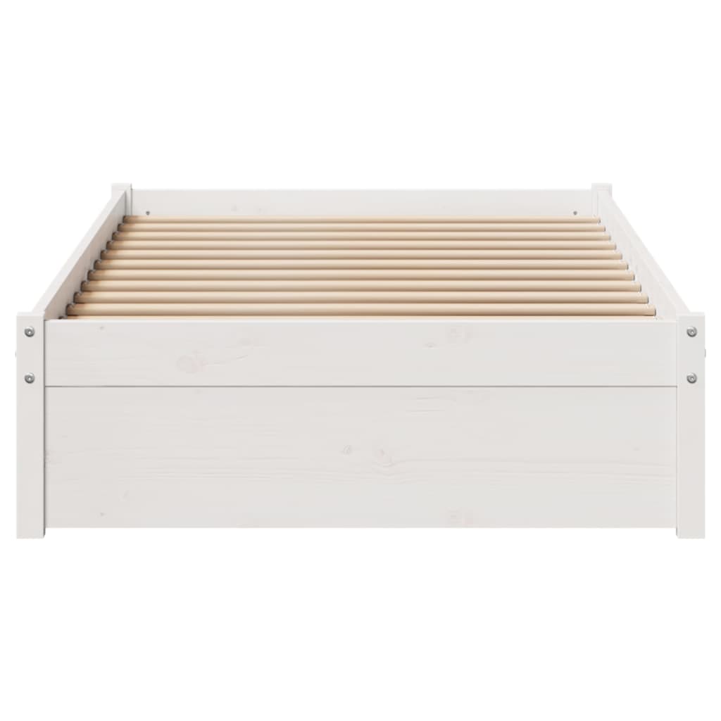 vidaXL Letto senza Materasso Bianco 90x200 cm Legno Massello di Pino