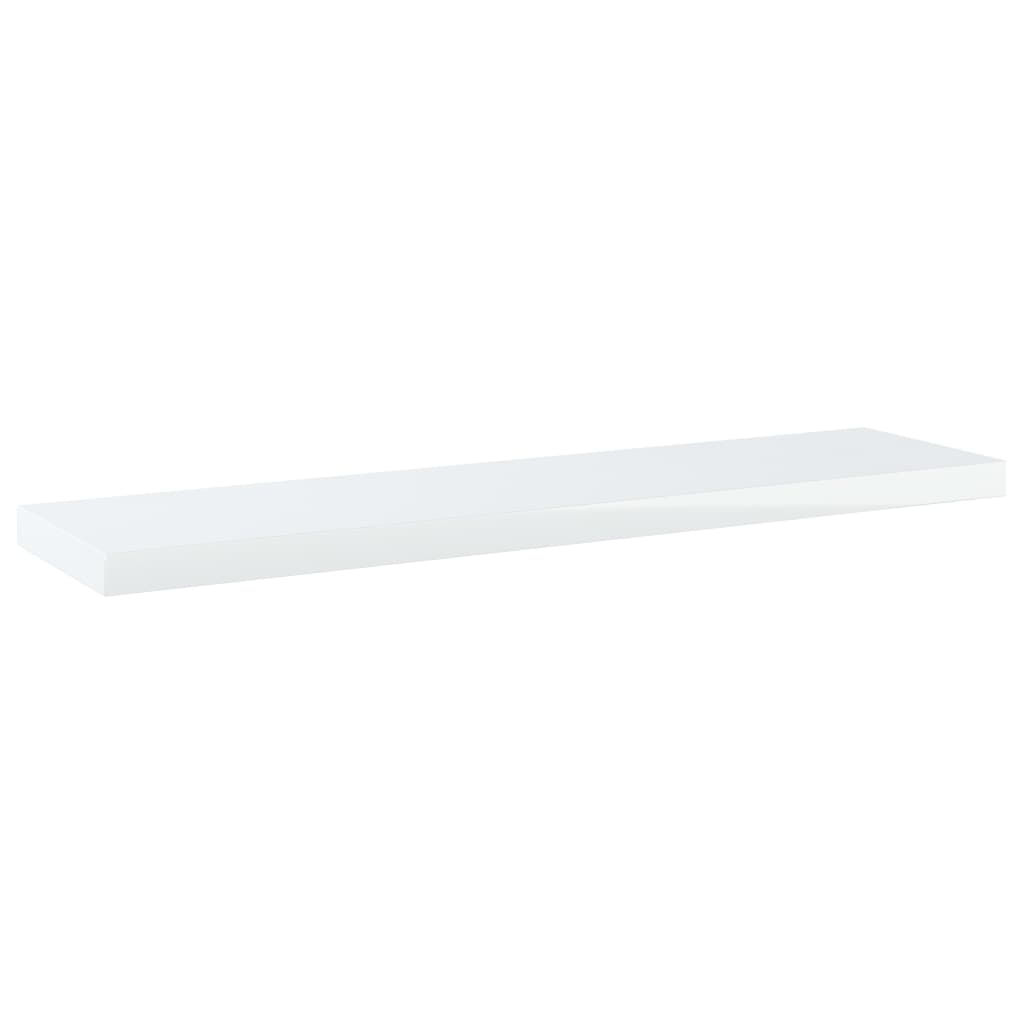 vidaXL Ripiani per Libreria 4 pz Bianco Lucido 40x10x1,5cm Multistrato