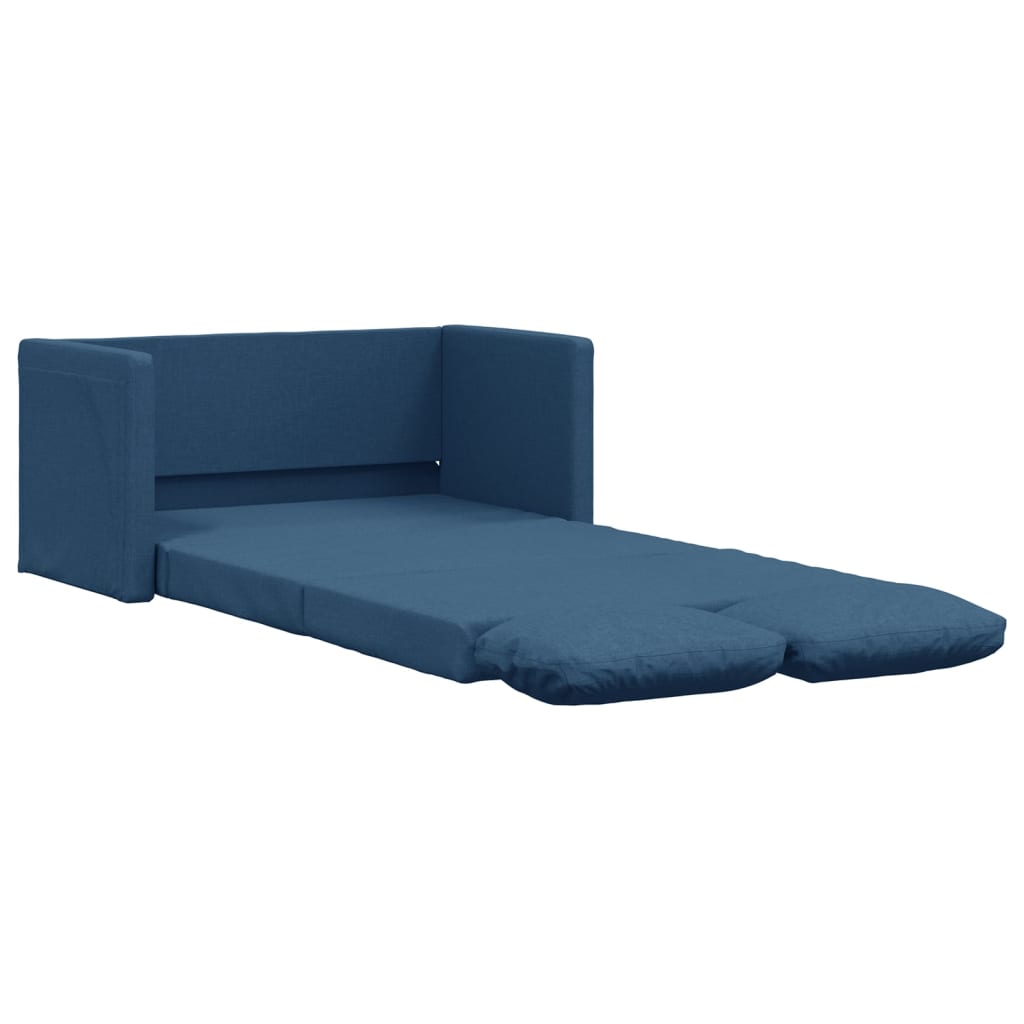 vidaXL Divano Letto da Terra 2 in 1 Blu 112x174x55 cm Tessuto