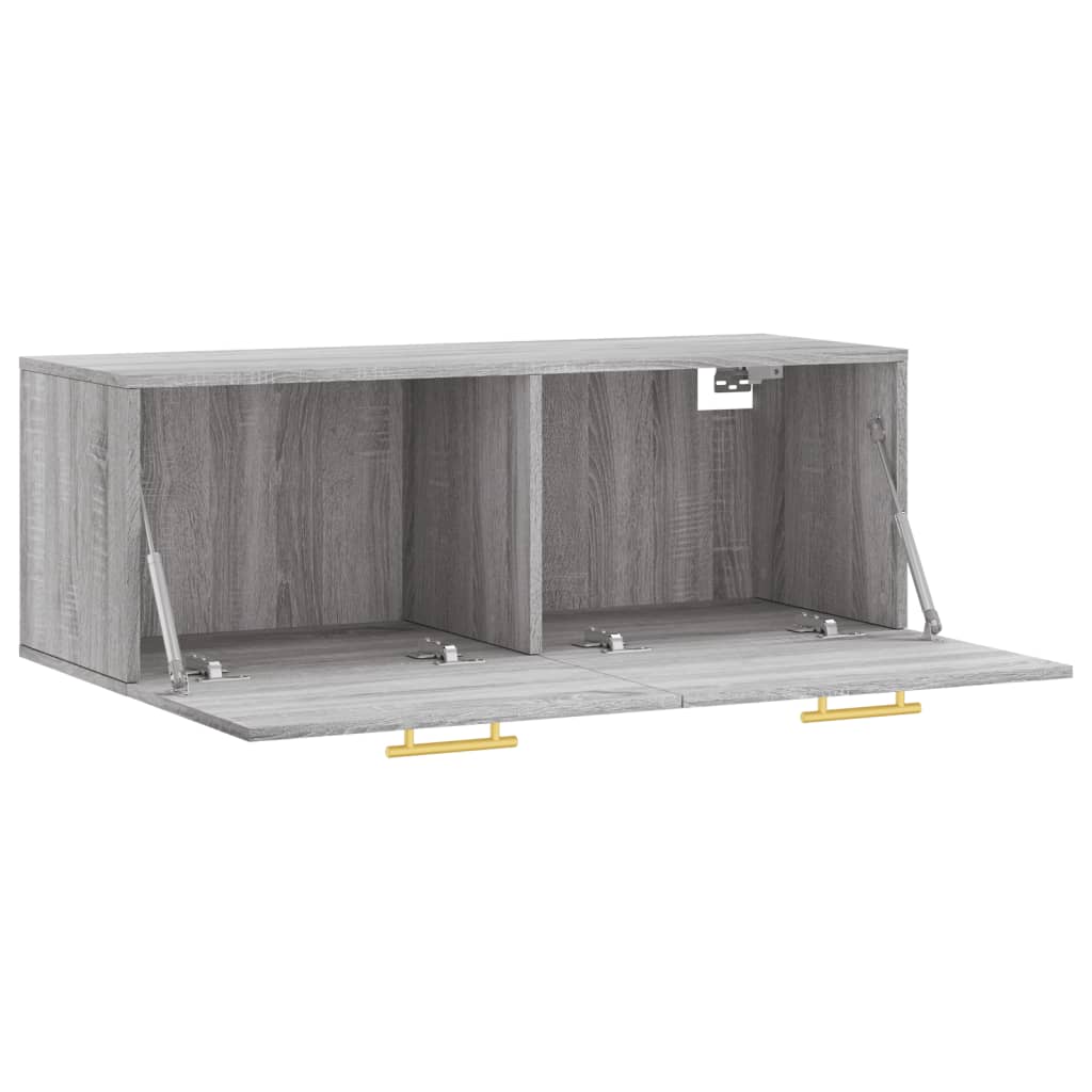 vidaXL Mobile a Parete Grigio Sonoma 100x36,5x35 cm Legno Multistrato