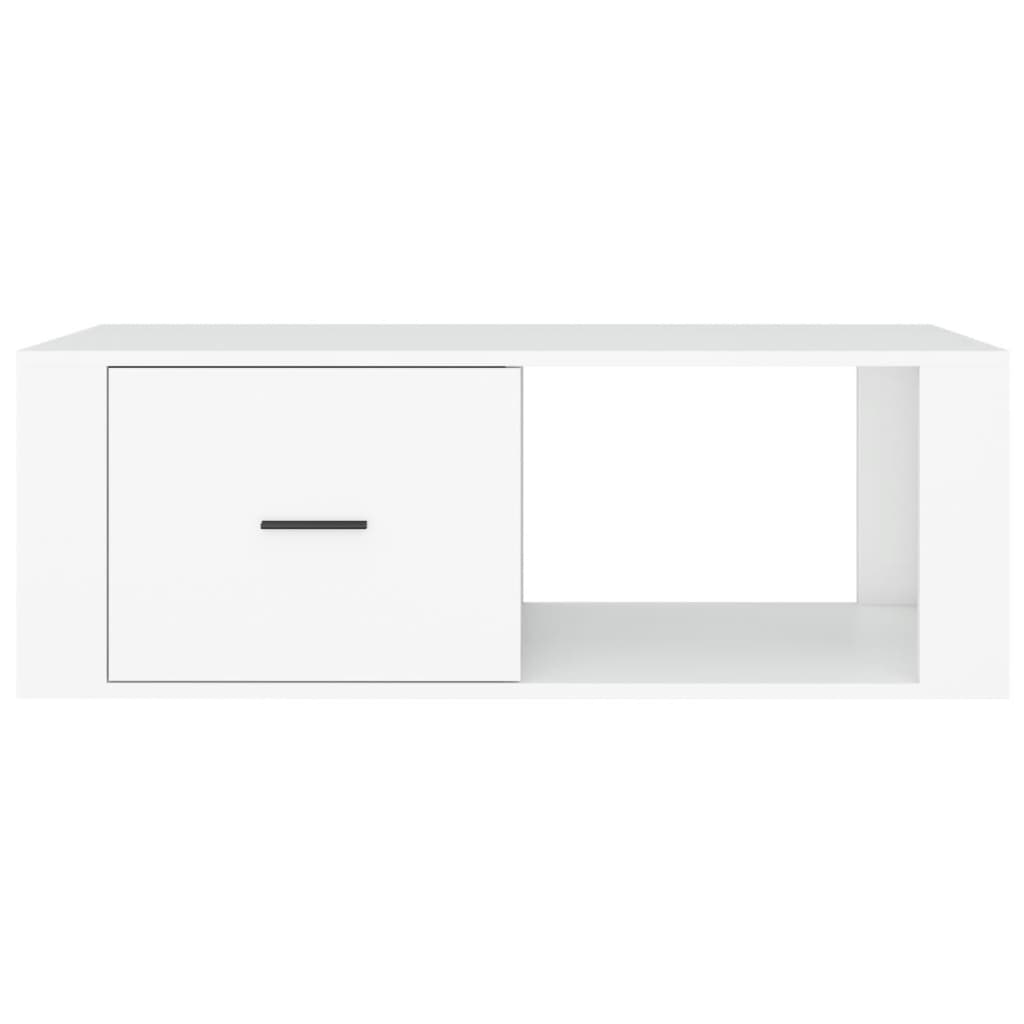 vidaXL Tavolino da Salotto Bianco 100x50,5x35 cm in Legno Multistrato