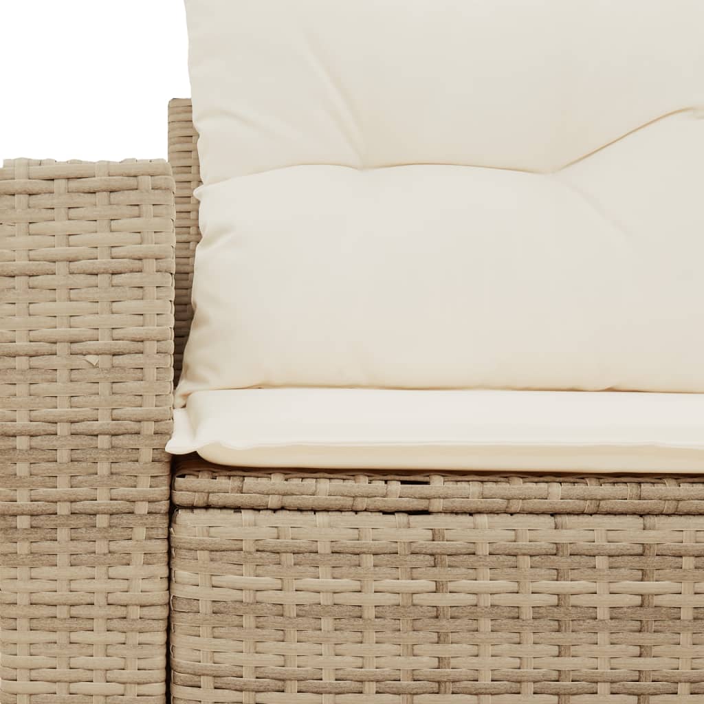 vidaXL Divano da Giardino con Cuscini a 2 Posti Beige in Polyrattan