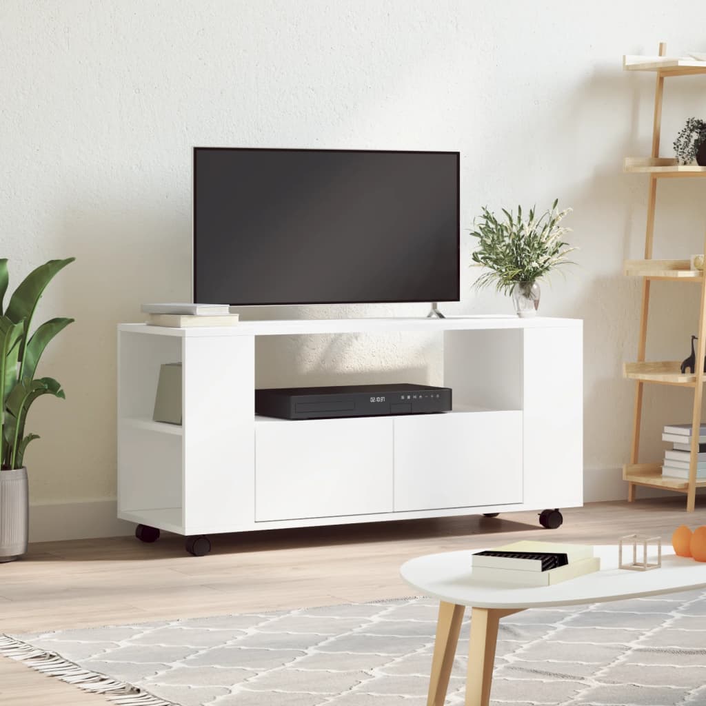 vidaXL Mobile Porta TV Bianco 102x34,5x43 cm in Legno Multistrato