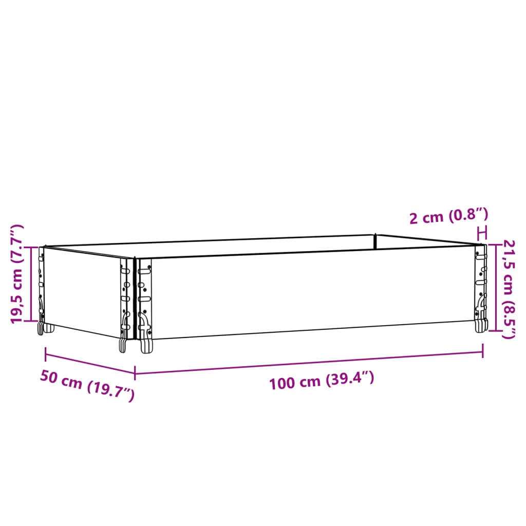 vidaXL Fioriera da Giardino Grigia 40x40x78 cm Legno Massello di Pino