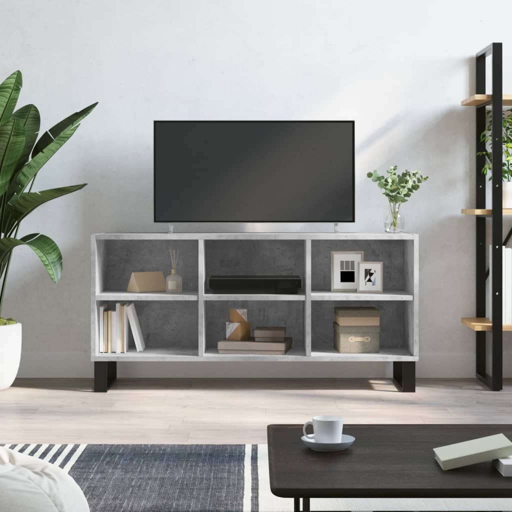 vidaXL Mobile per TV Grigio Cemento 103,5x30x50 cm Legno Multistrato