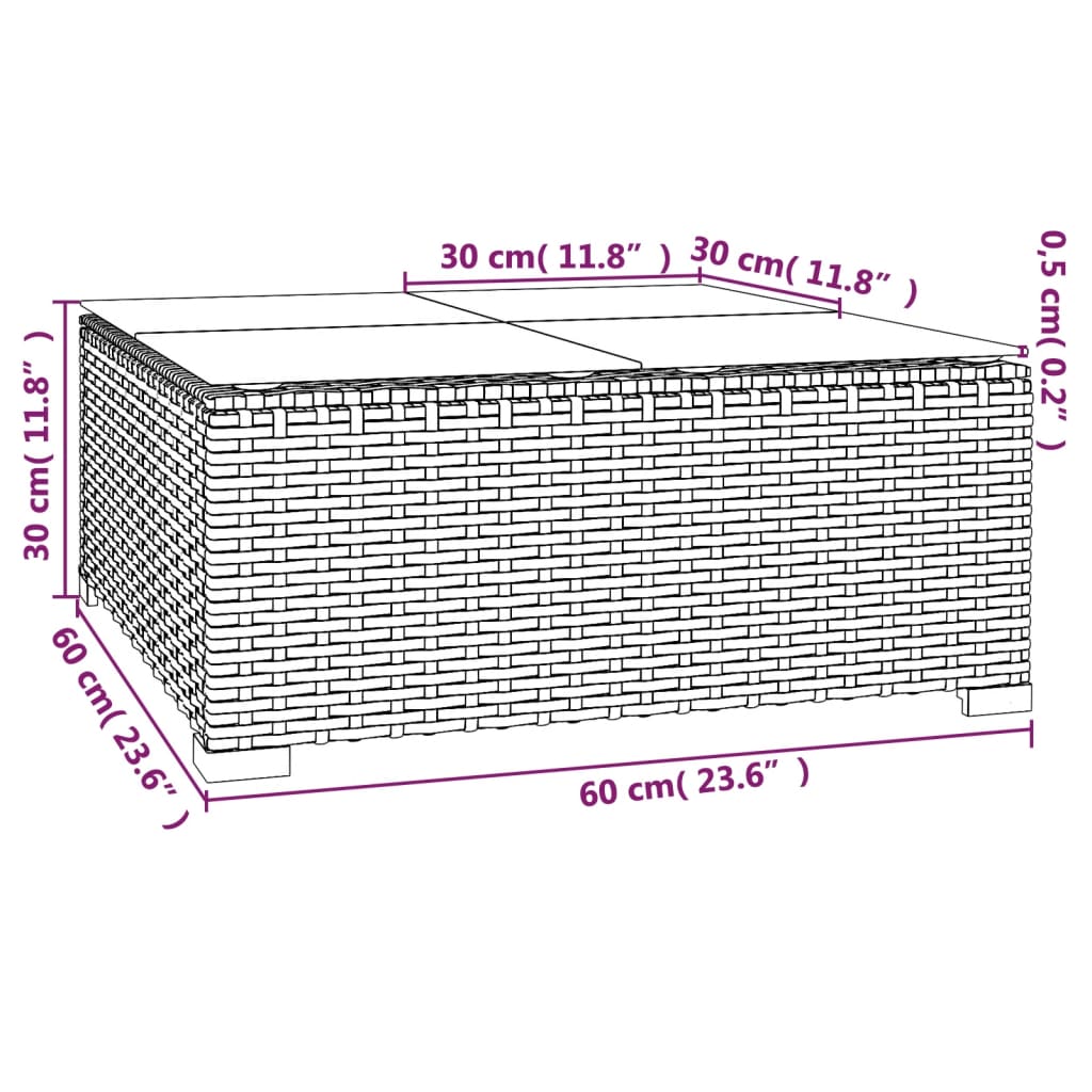 vidaXL Set Divani da Giardino 10 pz con Cuscini in Polyrattan Grigio