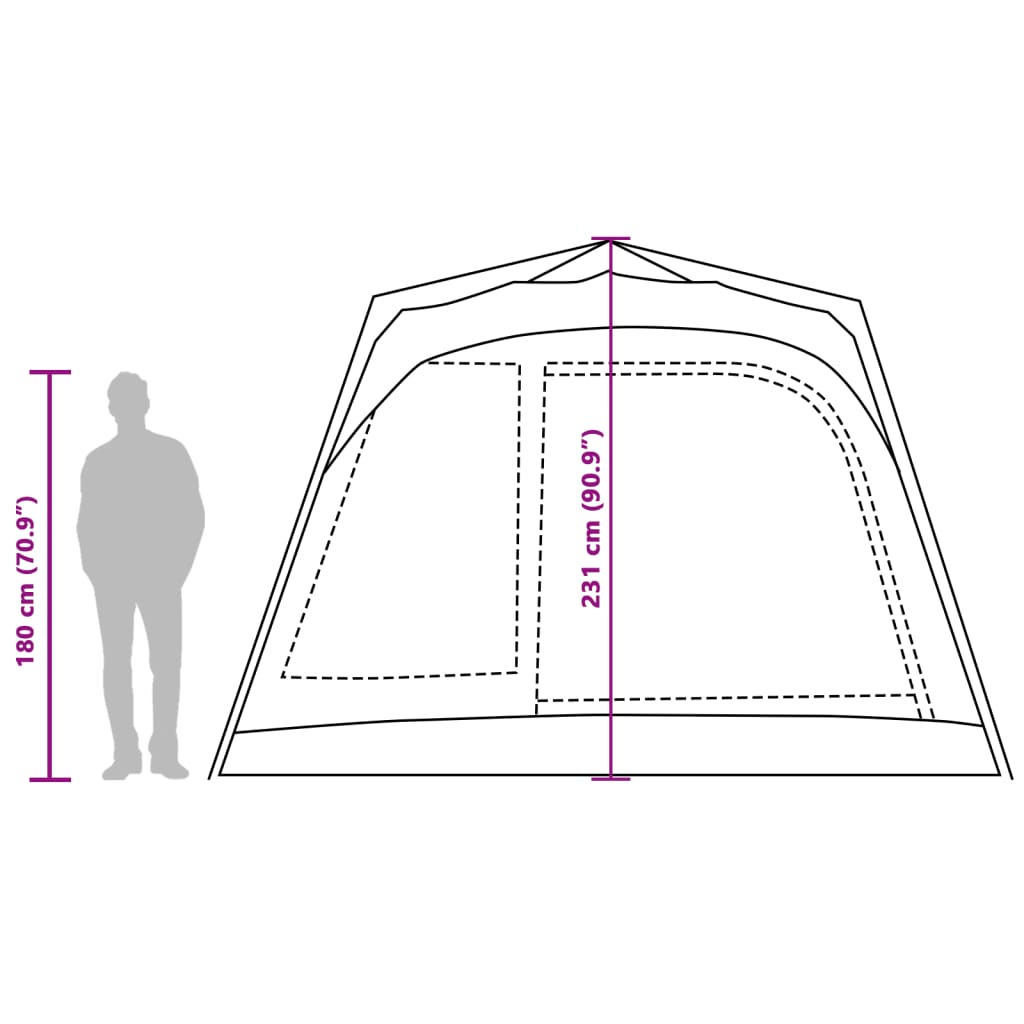 vidaXL Tenda Familiare Cabina 7 Persone Blu a Rilascio Rapido