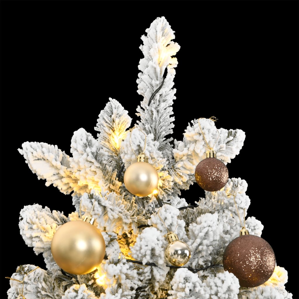 vidaXL Albero Natale Incernierato con 300 LED e Palline 240 cm