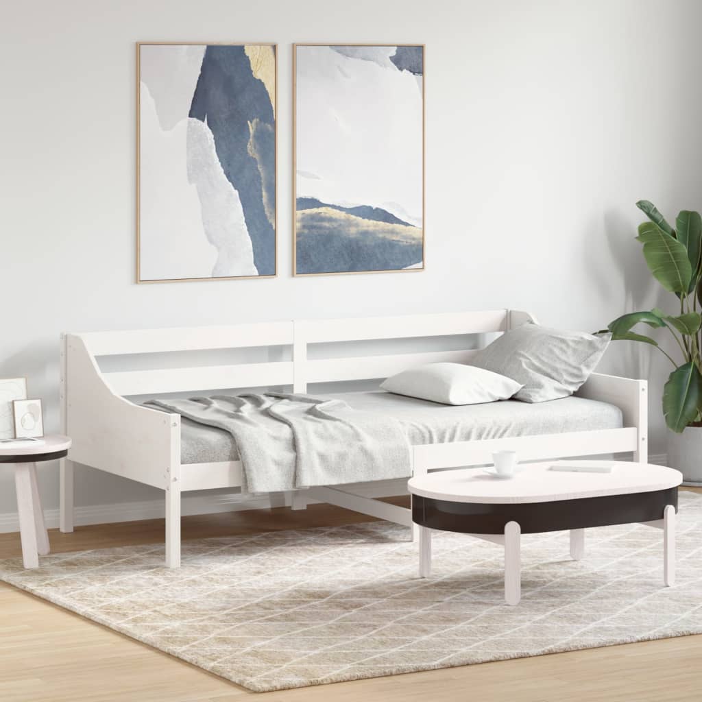 vidaXL Dormeuse senza Materasso Bianca 90x200 cm Legno Massello Pino