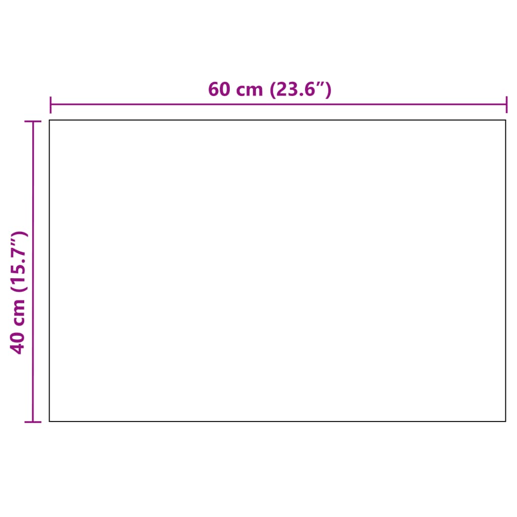 vidaXL Specchio da Parete Rettangolare 60x40cm in Vetro