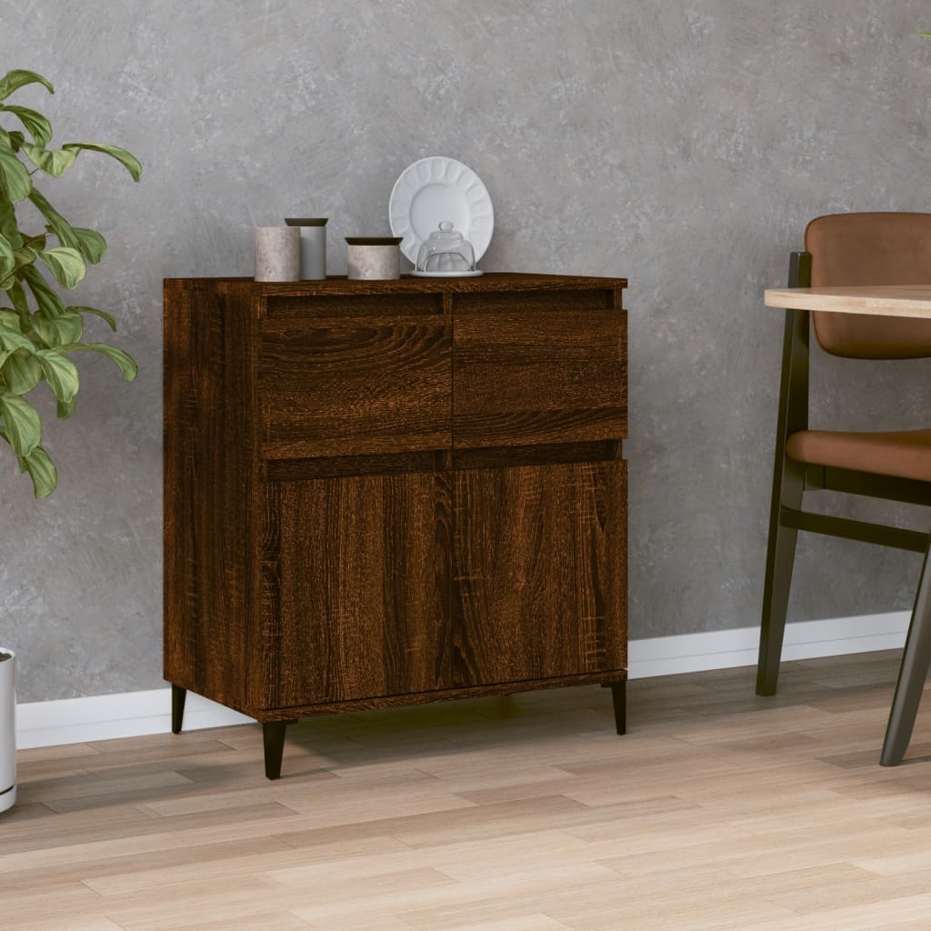 vidaXL Credenza Rovere Marrone 60x35x70 cm in Legno Multistrato