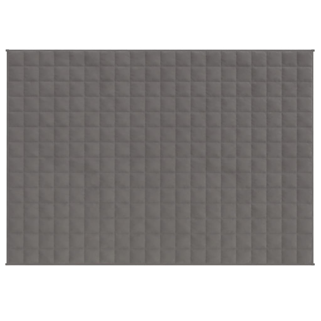 vidaXL Coperta Ponderata Grigia 152x203 cm 7 kg Tessuto