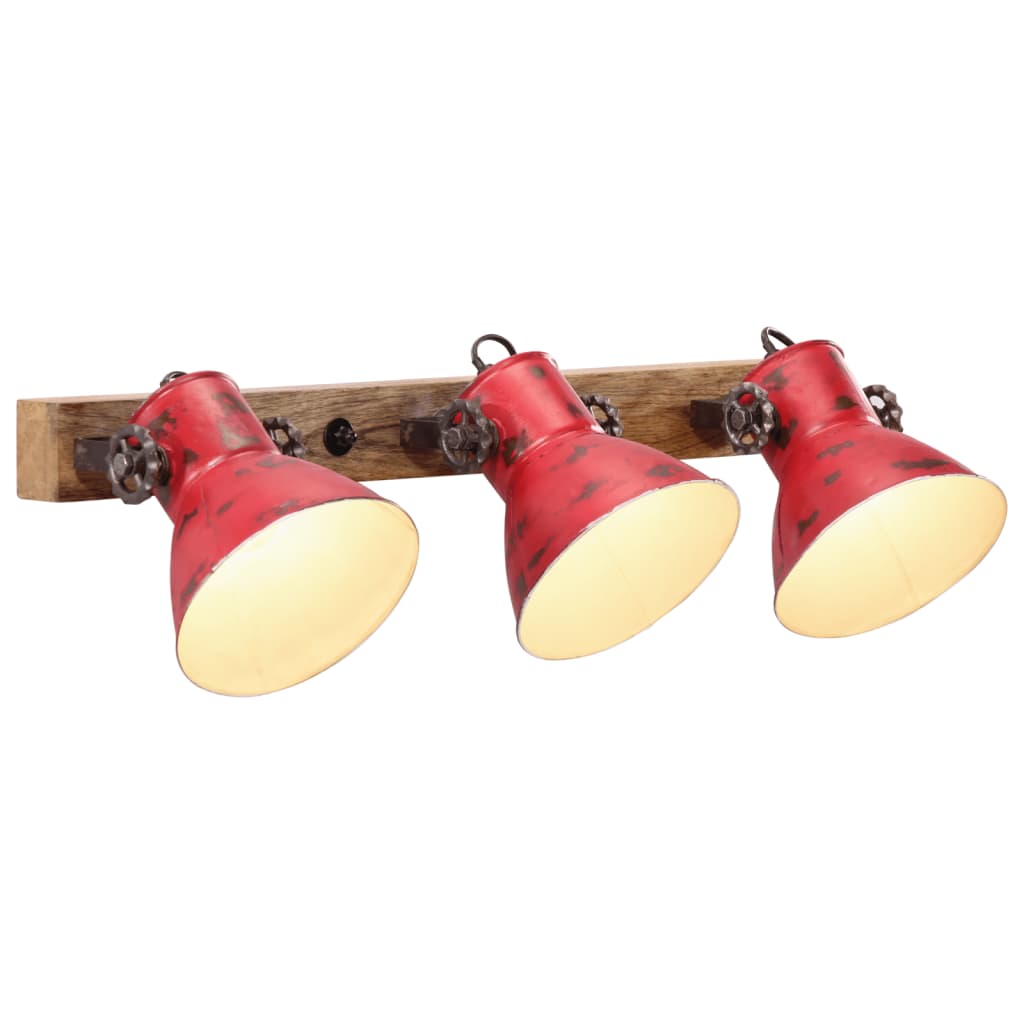 vidaXL Lampada a Parete 25 W Rosso Anticato 65x25 cm E27