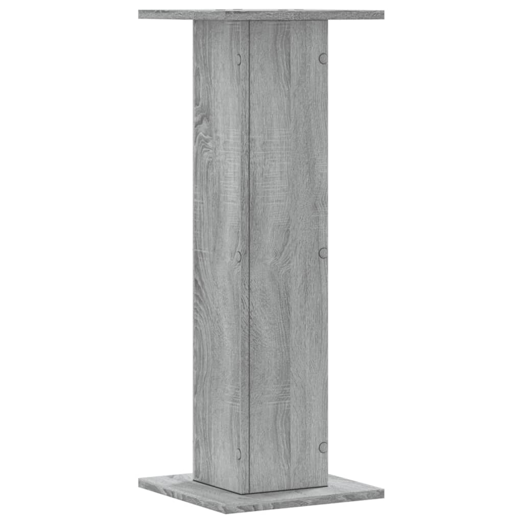 vidaXL Supporti per Piante 2 pz Grigio Sonoma 30x30x80cm in Truciolato