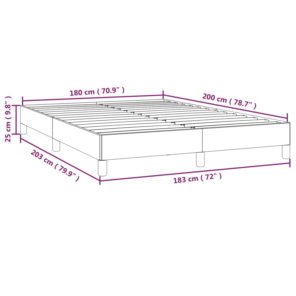 vidaXL Giroletto senza Materasso Crema 180x200 cm in Tessuto