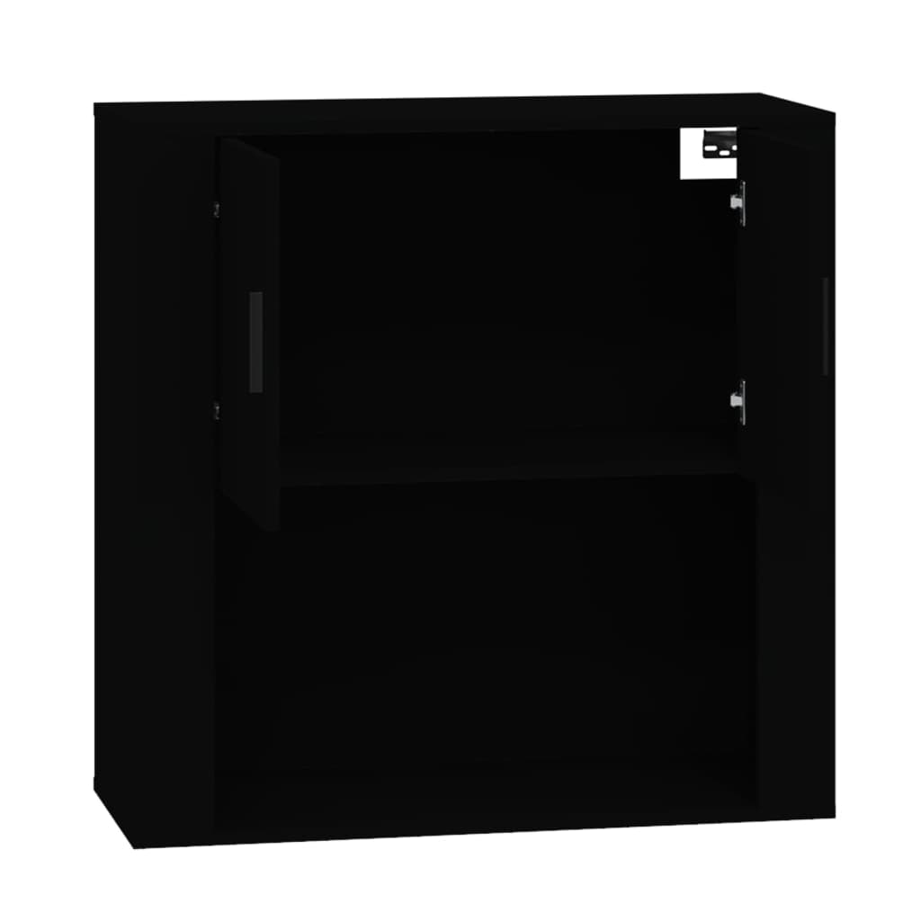 vidaXL Mobile a Parete Nero 80x33x80 cm in Legno Multistrato