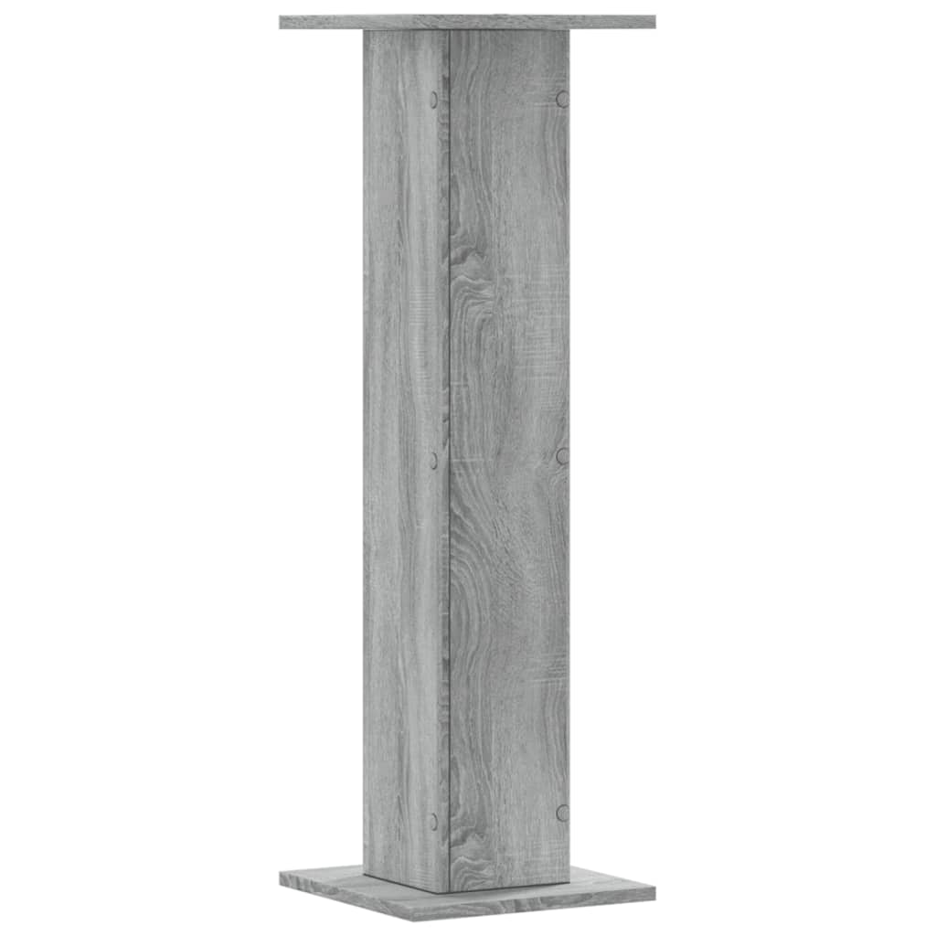 vidaXL Supporti per Piante 2 pz Grigio Sonoma 30x30x95cm in Truciolato