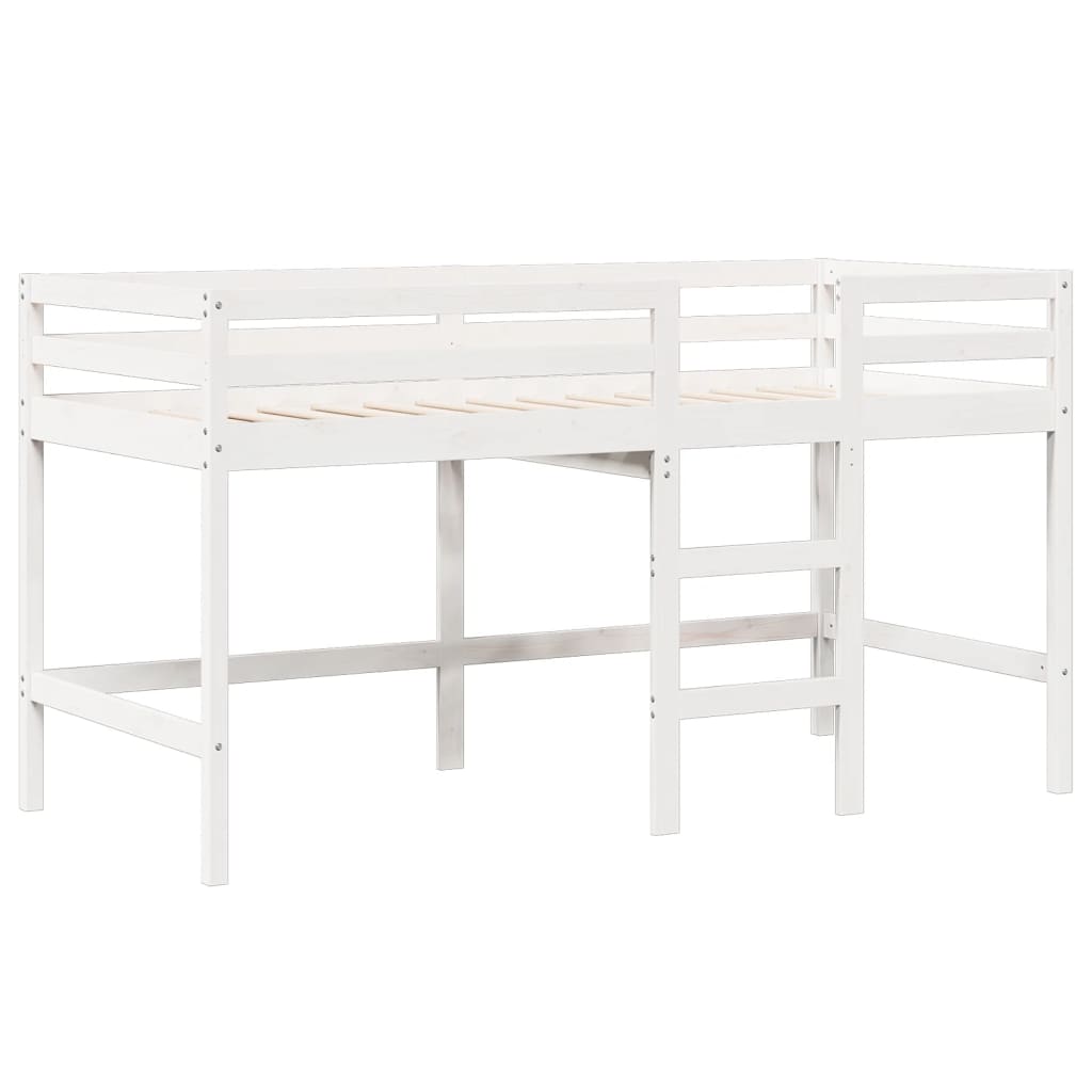 vidaXL Letto a Soppalco con Tetto Bianco 75x190 cm in Legno di Pino