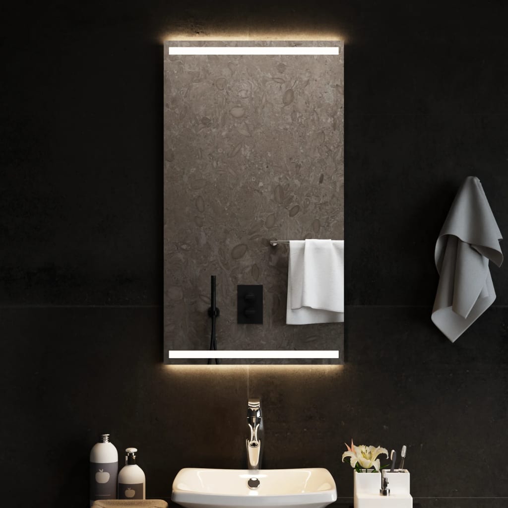 vidaXL Specchio da Bagno con Luci LED 50x90 cm