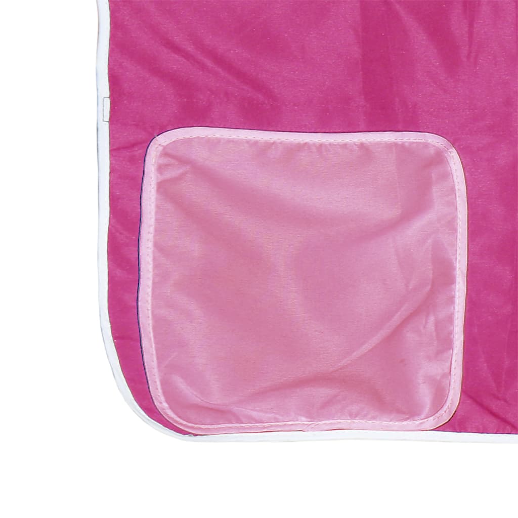 vidaXL Letto a Soppalco con Torre Bambini Rosa 90x190cm Massello Pino