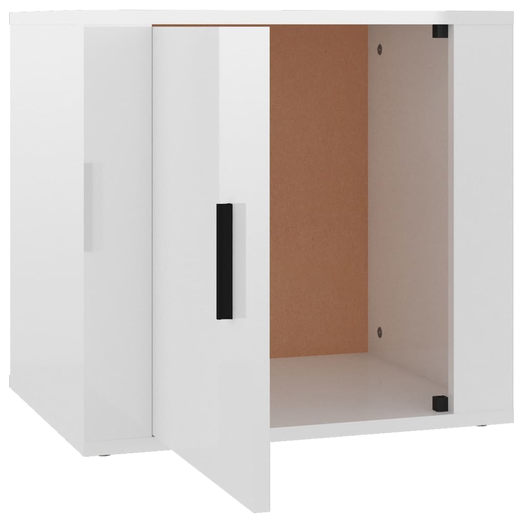 vidaXL Comodini 2 pz in Bianco Lucido 50x39x47 cm