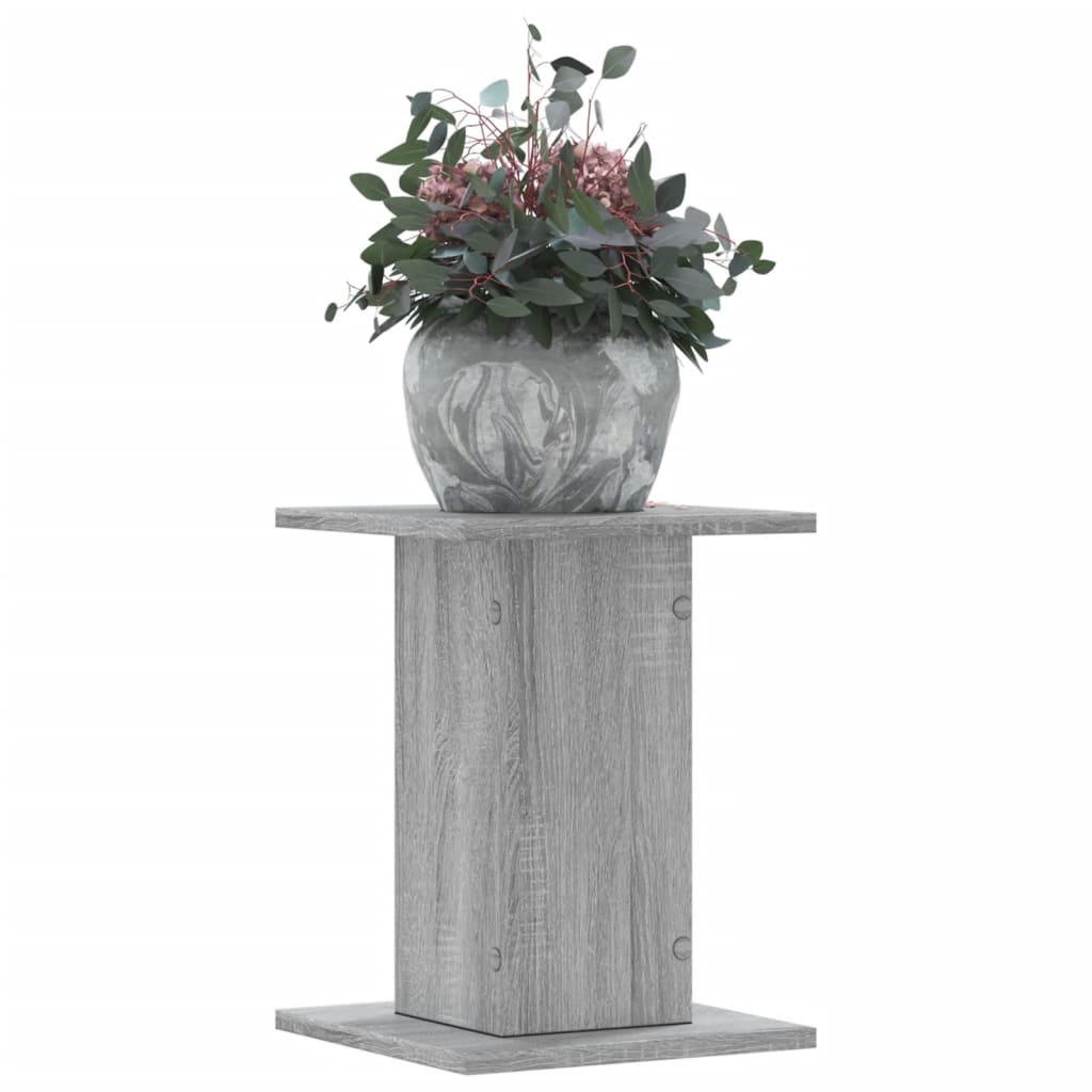 vidaXL Supporti per Piante 2 pz Grigio Sonoma 30x30x40cm in Truciolato