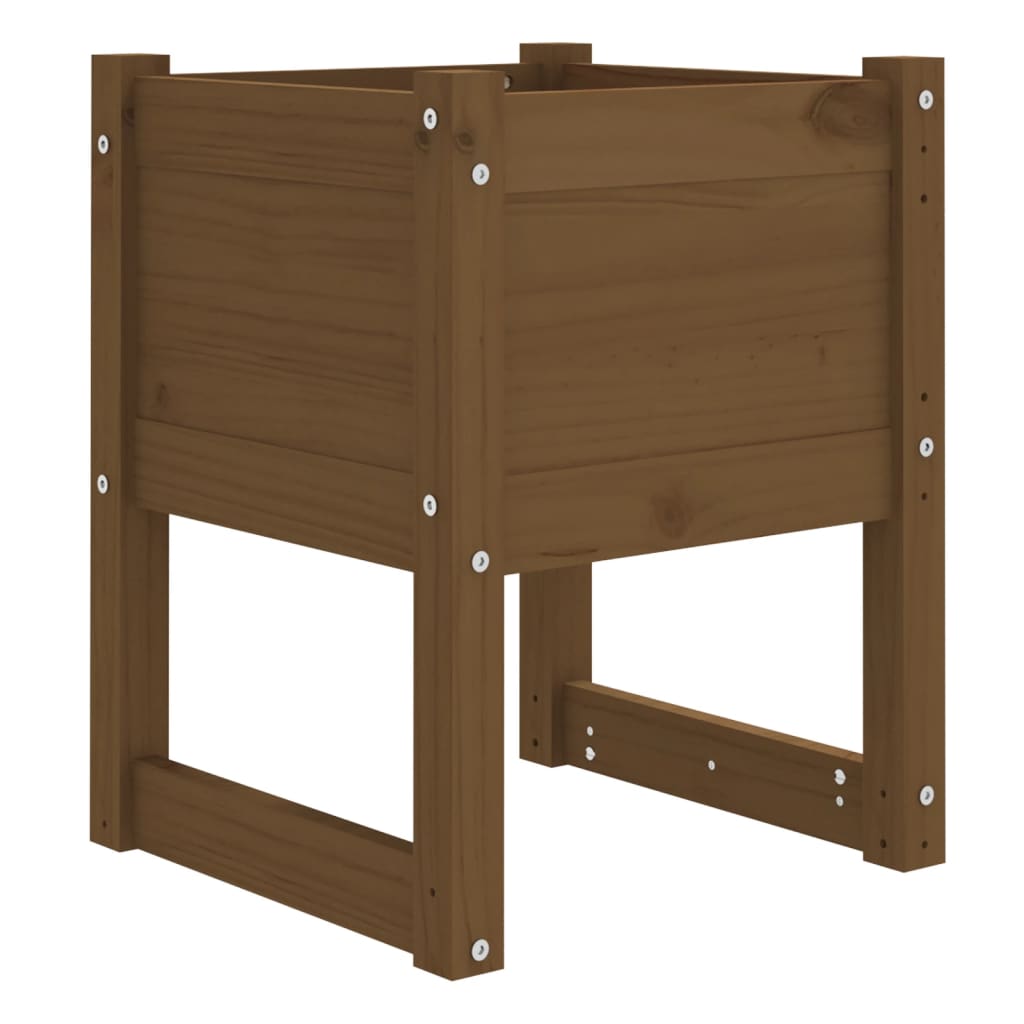 vidaXL Fioriera Marrone Ambra 40x40x52,5 cm in Legno Massello di Pino