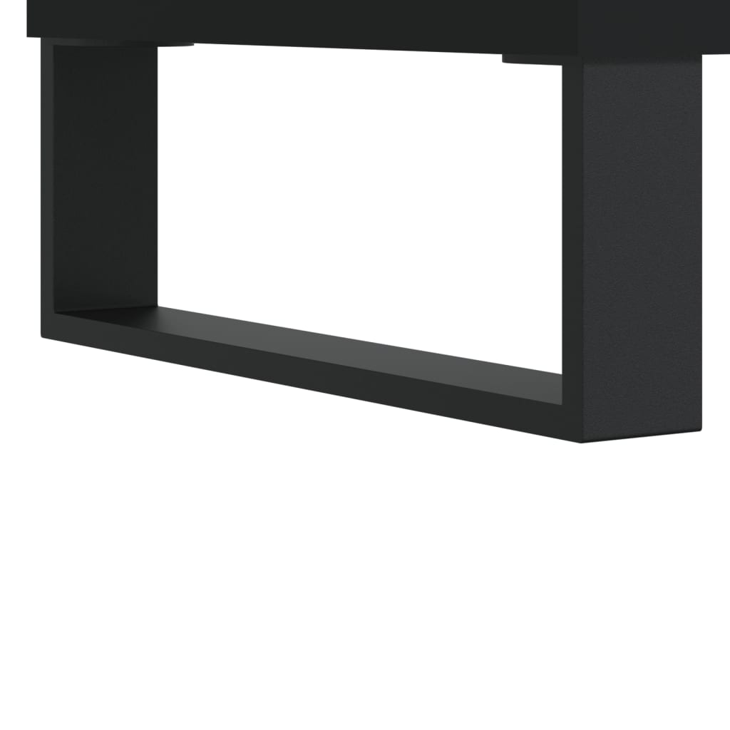 vidaXL Armadietto da Bagno Nero 30x30x100 cm in Legno Multistrato