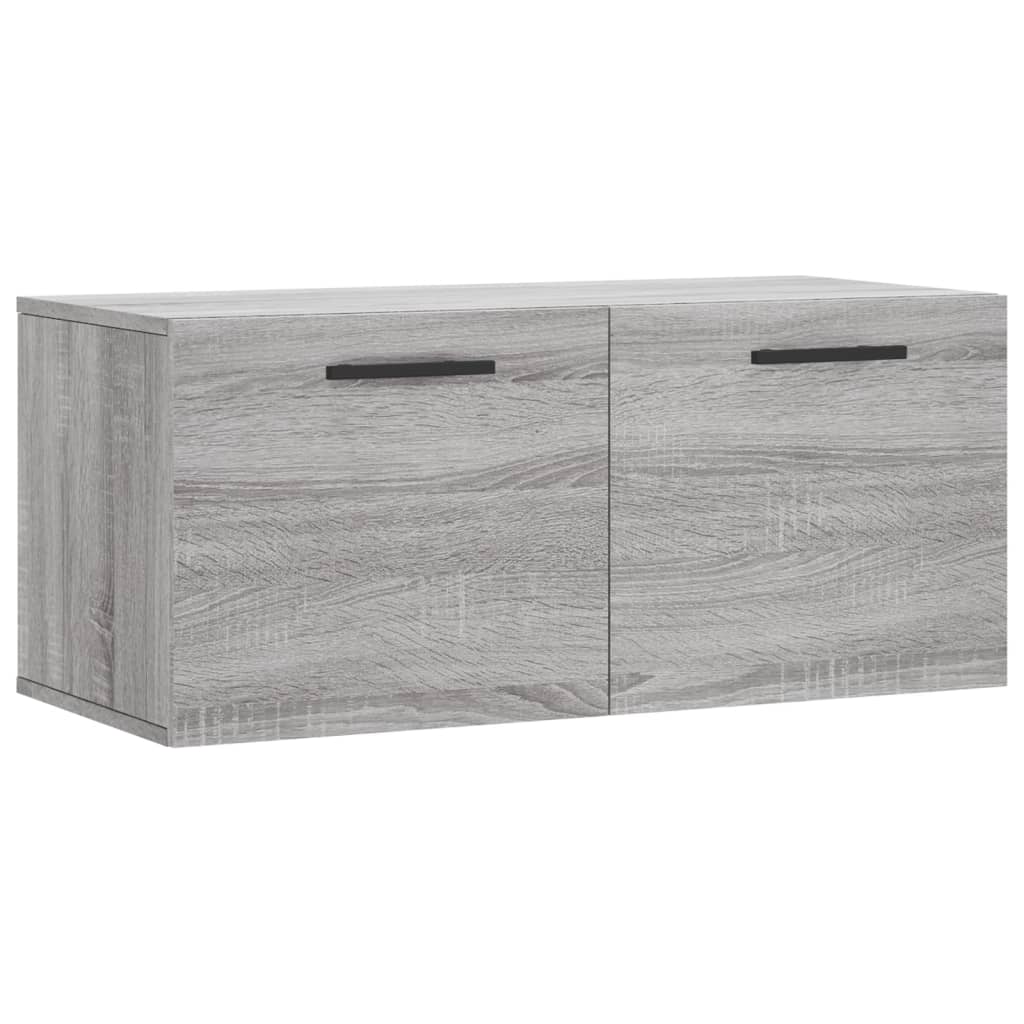 vidaXL Mobile a Parete Grigio Sonoma 80x36,5x35cm in Legno Multistrato