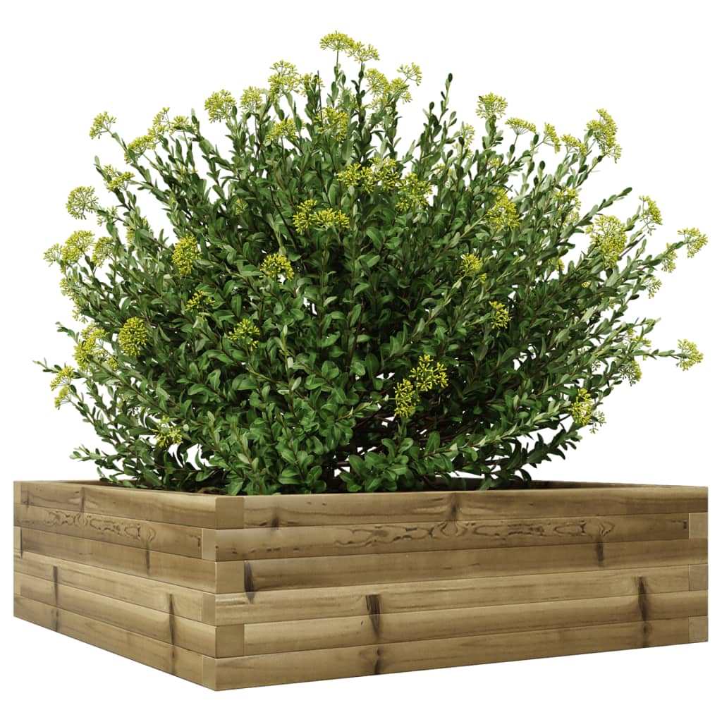 vidaXL Fioriera da Giardino 80x80x23 cm in Legno di Pino Impregnato