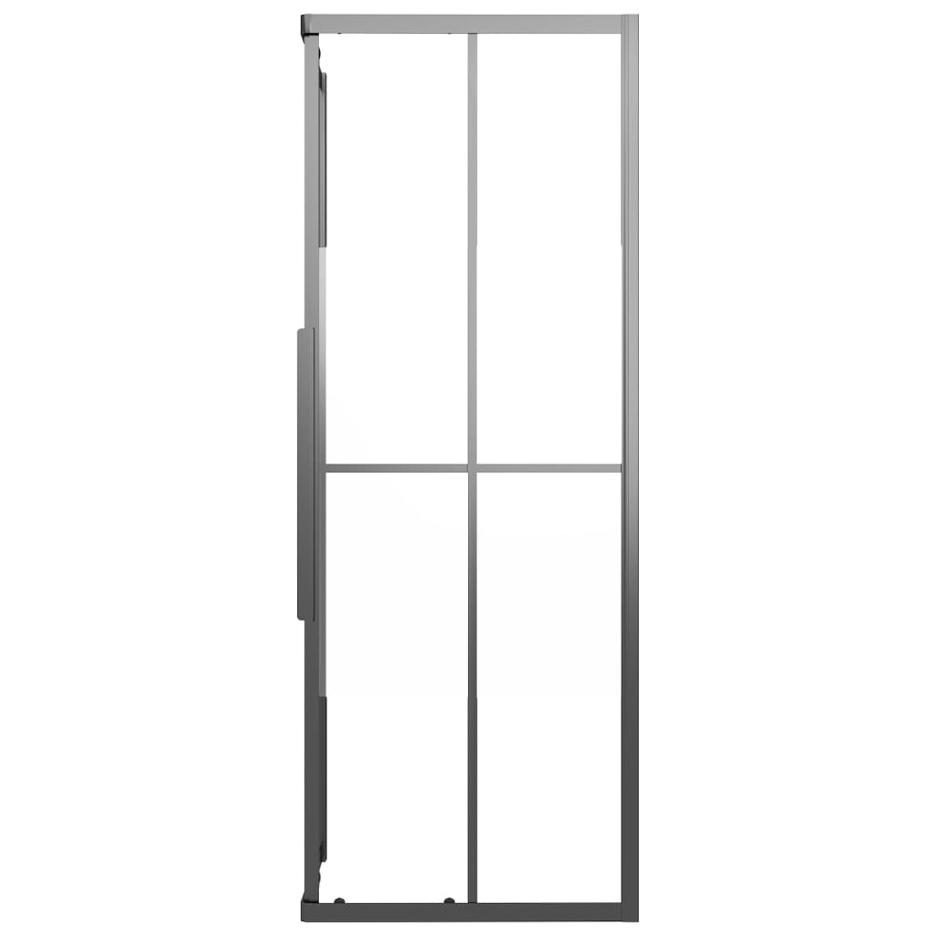 vidaXL Cabina Doccia ESG Semi Smerigliato 80x70x180 cm Nera