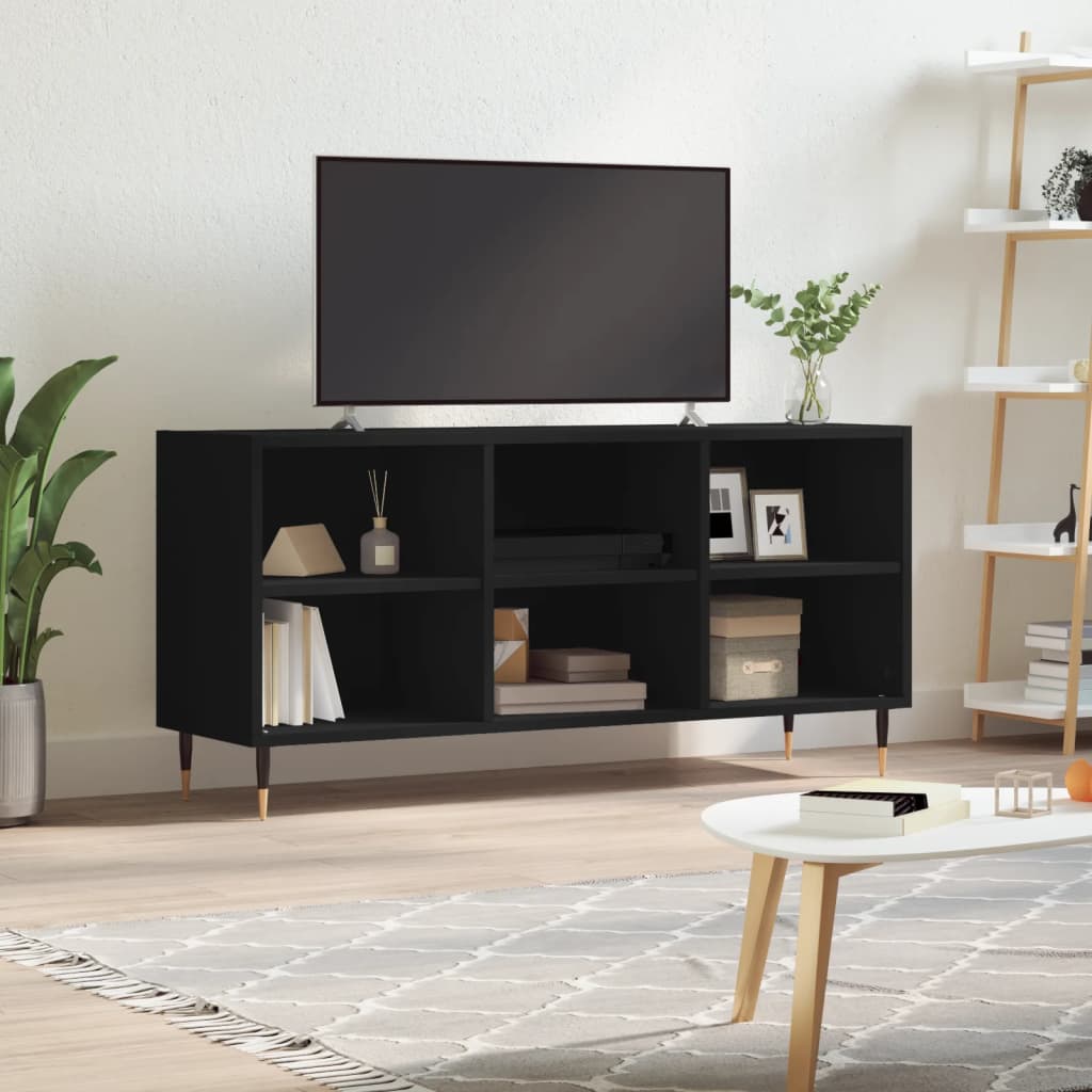 vidaXL Mobile Porta TV Nero 103,5x30x50 cm in Legno Multistrato