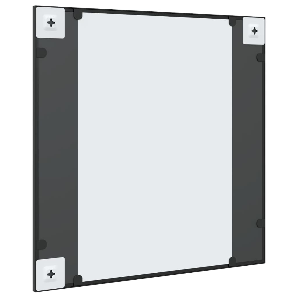 vidaXL Specchio da Parete Nero 60x60 cm Quadrato in Ferro